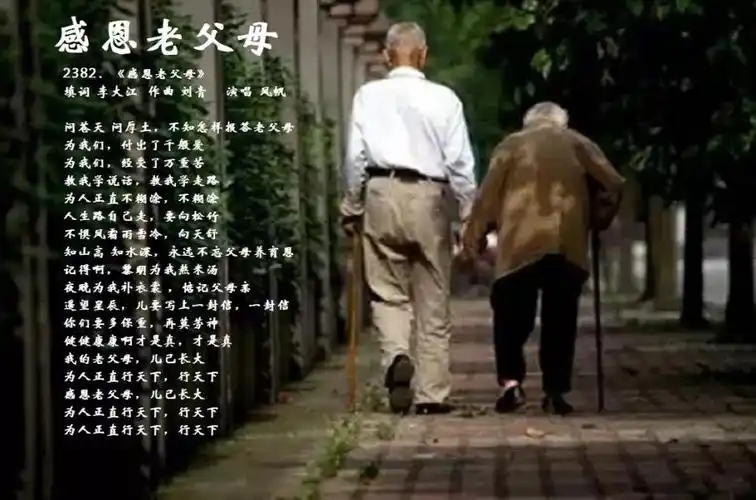 感恩老父母李大江作词