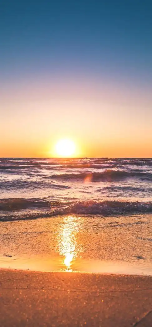 海景沙滩夕阳黄昏落日热带风景8