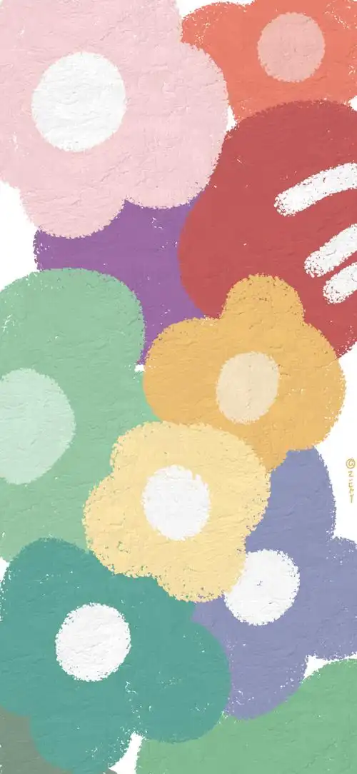 撞色拼接大花花壁纸罪恶女兔zent