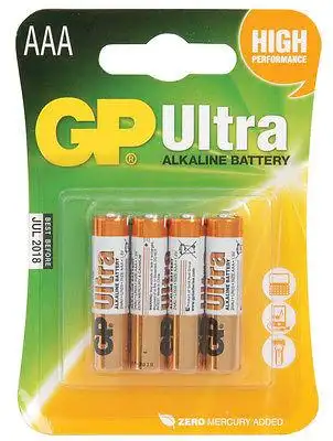 gp 4 pack aaa ultra high performance alkaline battery