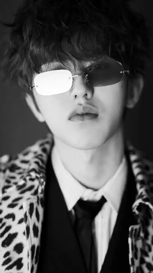 蔡徐坤黑白时尚高清手机壁纸