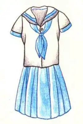 校服简笔画 学生校服简笔画