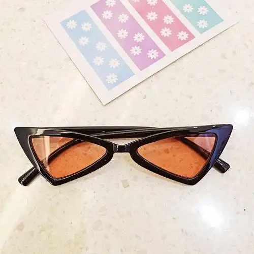 2021男孩女童复古原宿风三角形太阳眼镜 三角儿童太阳镜宝宝墨镜