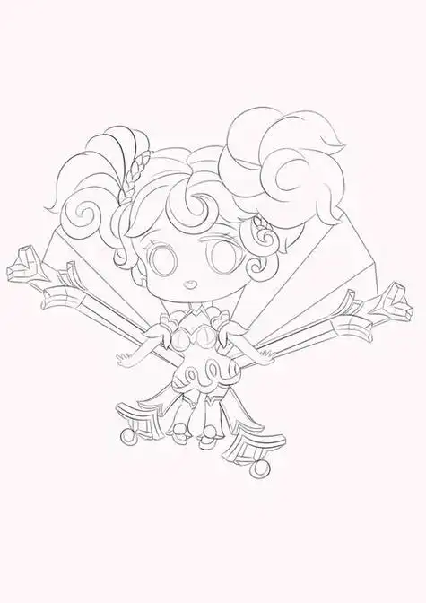 英雄榜王者荣耀q版人物萌图18张王者荣耀q版简笔画大全《王者荣耀》