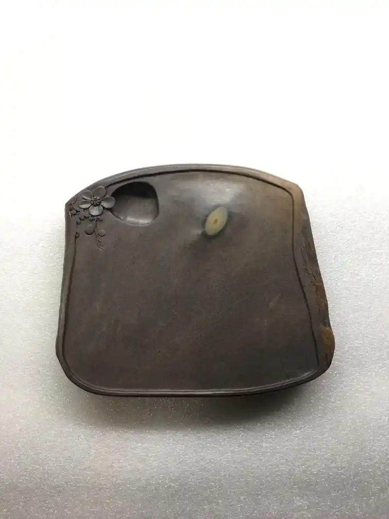 梅花坑《蔷梅》一漂亮天然石眼 微凸.#肇庆端砚 #手工砚台  - 抖音