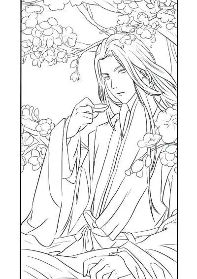 古风漫画男线稿