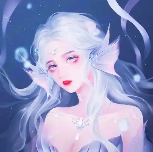 处女座女生头像蓝色系列的 处女座女生头像蓝色系列的图片