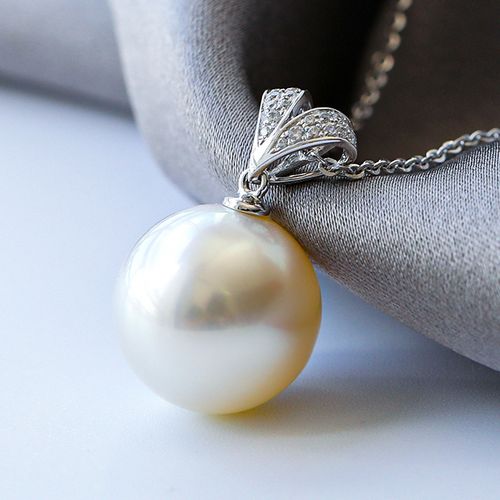 鑫润坠单颗项链吊坠珍珠海水澳洲白海水精致南洋颈饰