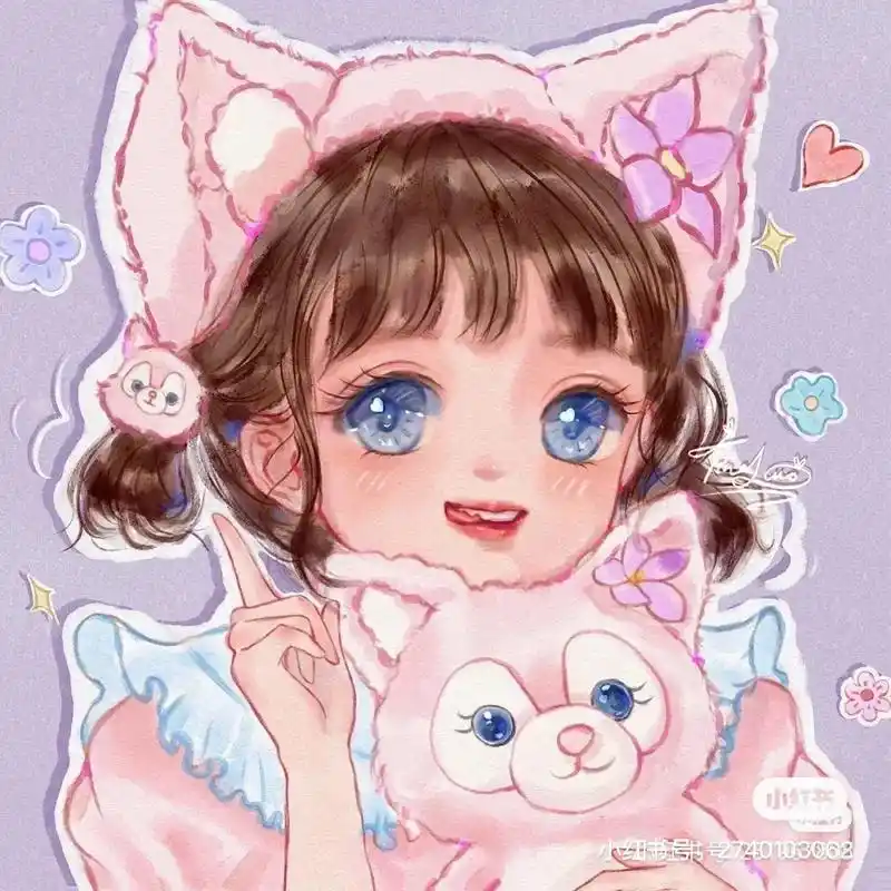 找道几组闺蜜头像#我在努力 #可爱头像女卡通呆萌 #今天也要 - 抖音