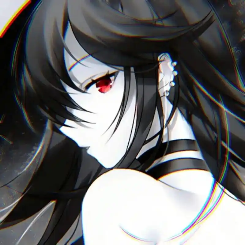 黑白红眼/气质小众/个性冷酷/动漫女生头像