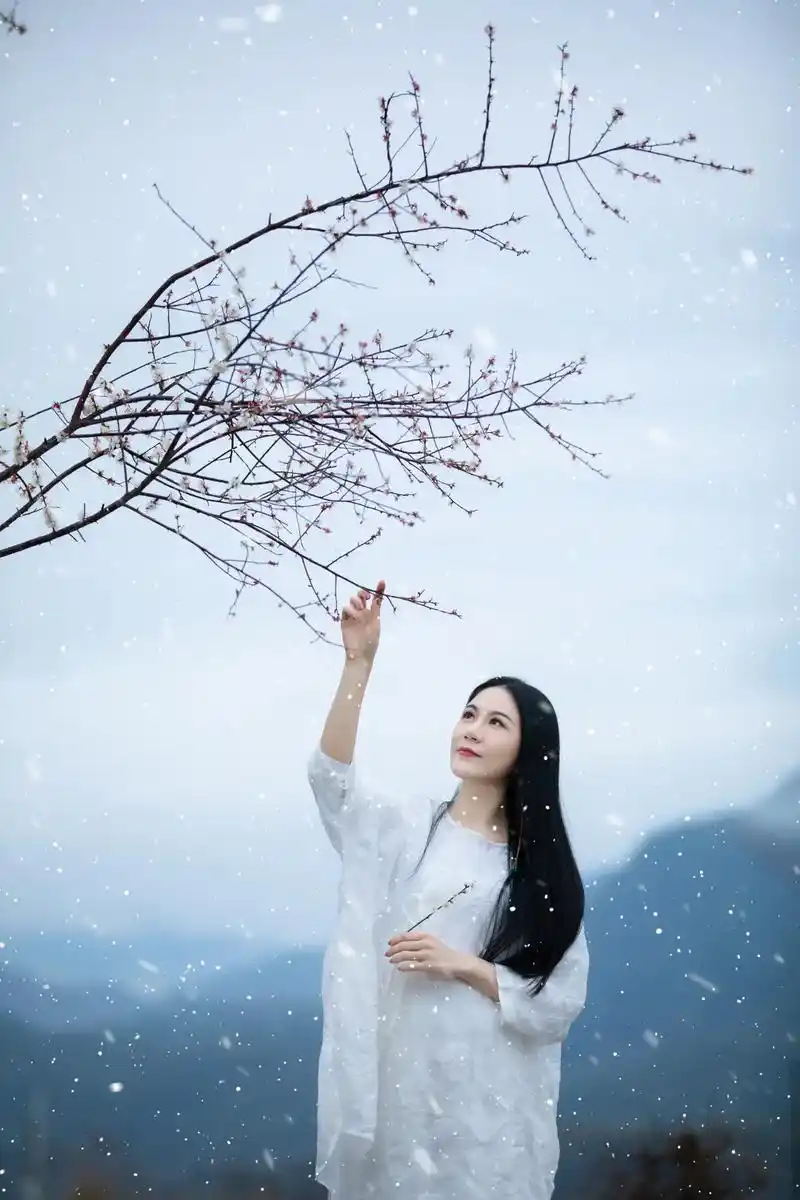 秋水娟娟隔美人,江东日暮几重云.孤灯竹屋霜清夜,梦到梅花即见 - 抖音