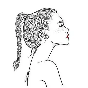 幼儿简笔画女孩侧面女生头像简笔画画卡通侧脸维也纳国际酒店广州黄埔