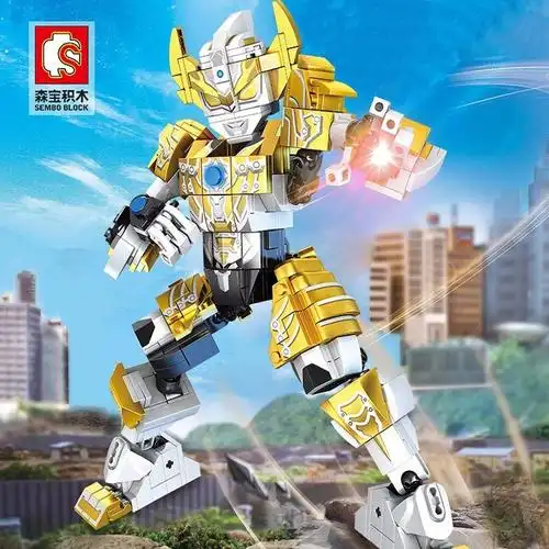 宇宙英雄奥特曼模型兼容男孩拼装拼插积木玩具奥特曼系列