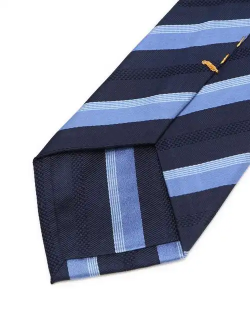 藏青/蓝色桑蚕丝魅力斜纹领带