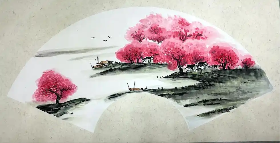 张李艳国画,江南小景