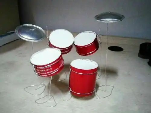 废旧纸制作 架子鼓 手工