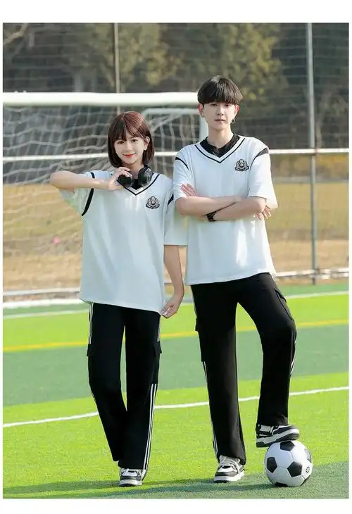 实拍 情侣装夏装短袖t恤初高中生运动会学生班服定制套装 - 17网