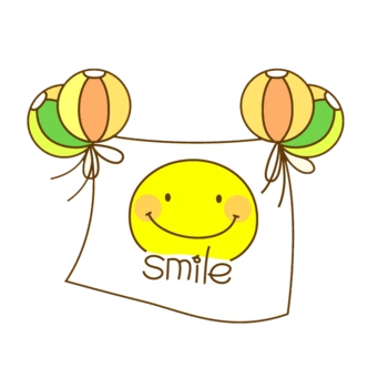 卡通手绘微笑标签