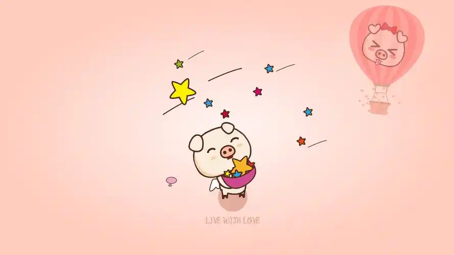 可爱的卡通哼哼小猪图片桌面壁纸