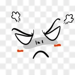 暴躁生气颜表情装饰素材