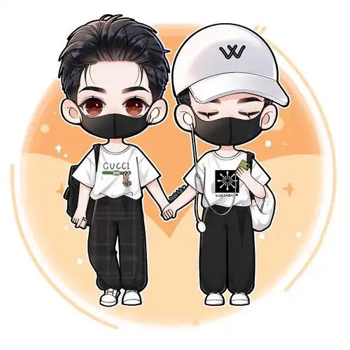 原创作品动漫其他动漫博君一肖手绘王一博肖战卡扑动漫设计卡扑动漫