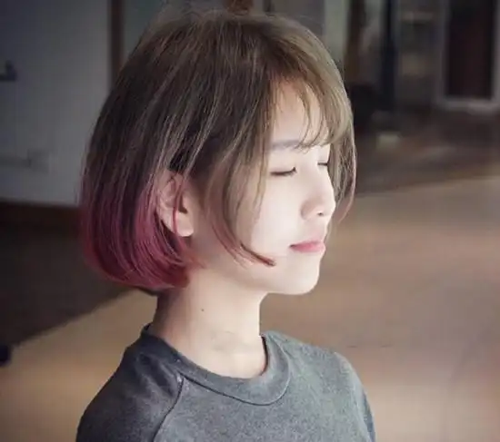 发尾渐变色头发大全图片,染发图片,发型图片