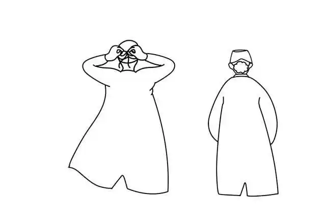 最美逆行者医生背影简笔画