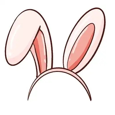 卡通兔子耳朵 兔子耳朵素材 可爱兔耳朵兔耳朵元素野兔 兔 动物 可爱