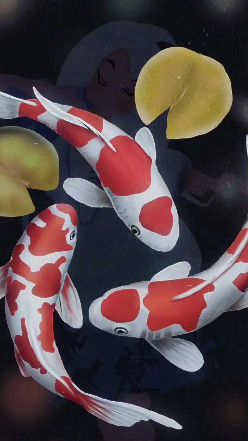 水为财,鱼为灵,锦鲤乃祥瑞之兆!#抖音图文来了 #壁纸 #抖 - 抖音