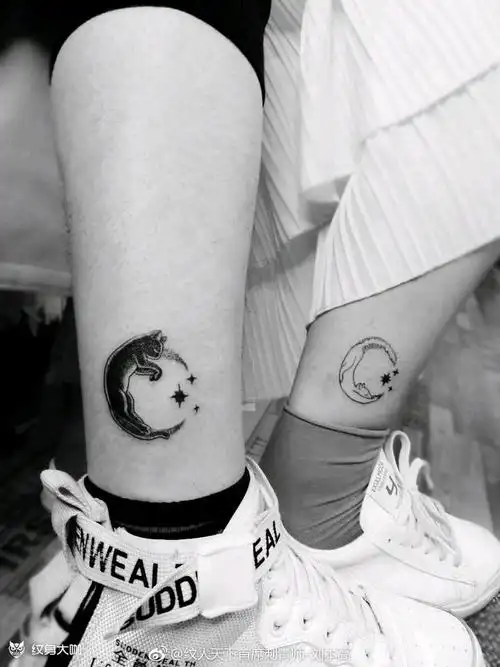 情侣纹身 脚踝纹身_纹身图案手稿图片_刘本高的纹身作品集