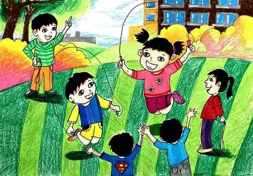 少儿书画作品-我们爱运动/儿童书画作品我们爱运动欣赏_中国少儿美术