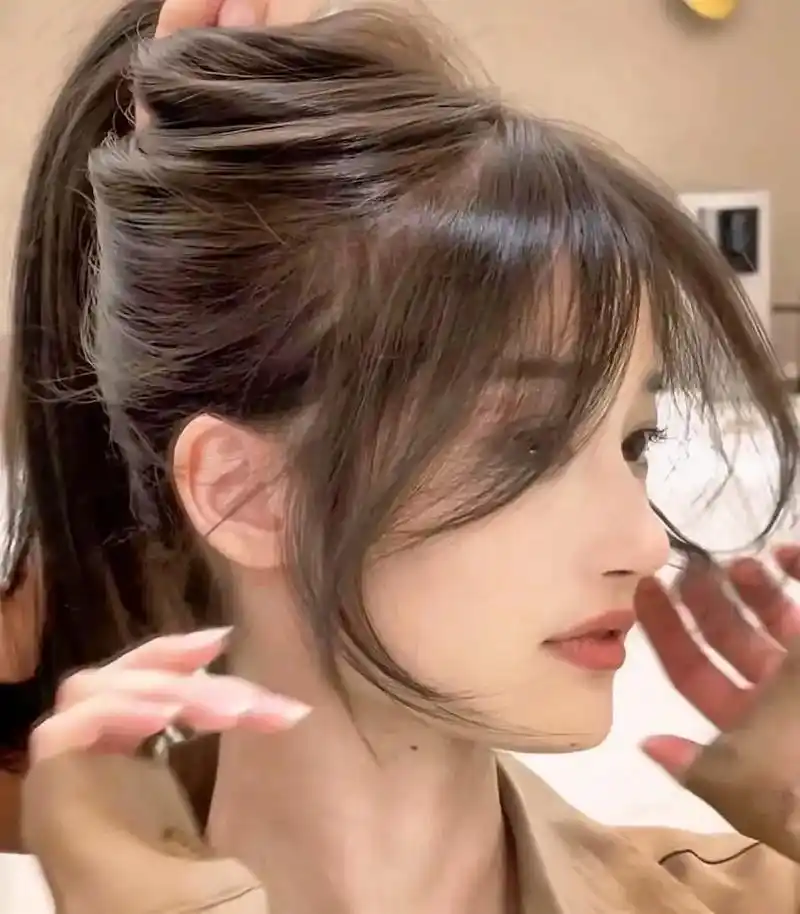 不挑脸型的法式刘海少超级修饰脸型～真的太爱拉剪 - 抖音