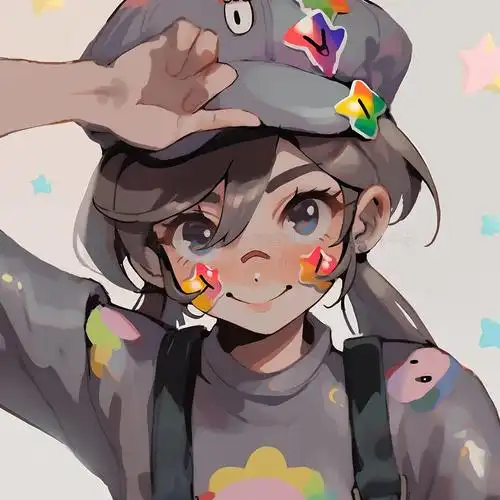 夏日灰色多巴胺卡通活泼女孩插画ai平面元素免费下载_