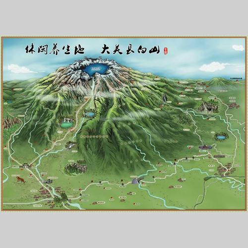 长白山天池地图电子版设计素材文件