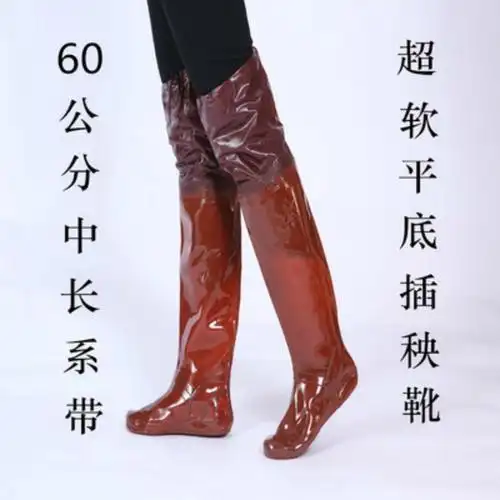 60公分过膝插秧水田下田靴高筒水鞋护膝雨鞋