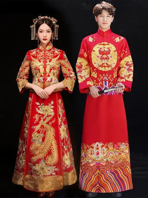 秀禾服出租龙凤褂租赁中式婚纱2019新款礼服新娘结婚敬酒服孕妇女