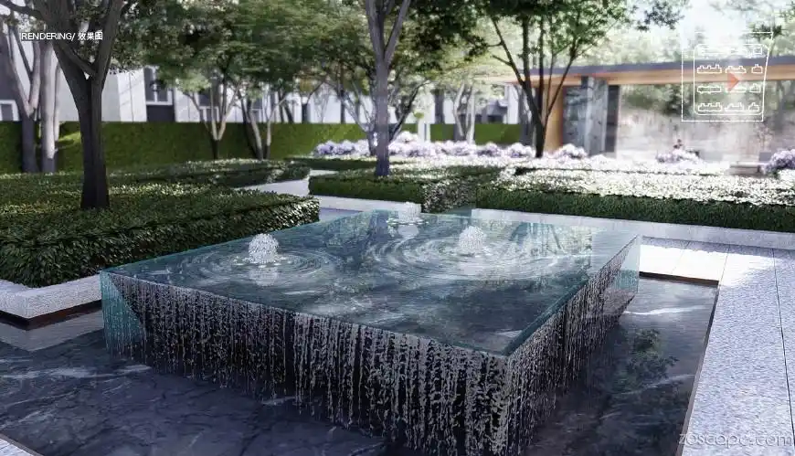 新中式精致水系叠拼别墅高层大平层住宅区大区景观概念方案设计文本
