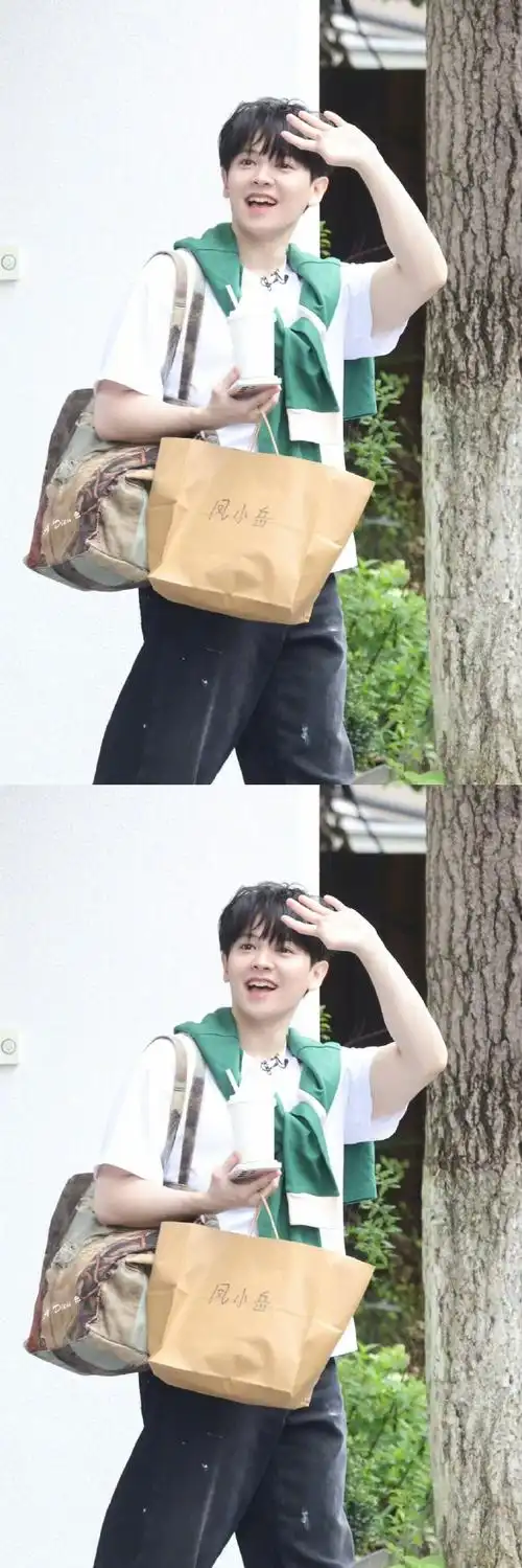 尤长靖帮粉丝捡鞋子