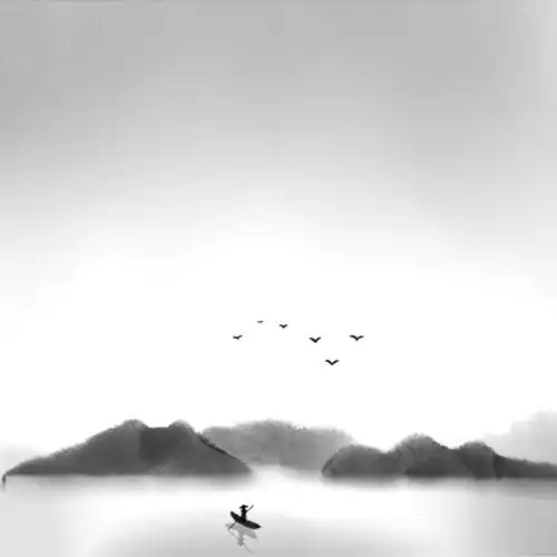 山水墨画背景免抠素材免费下载_觅元素51yuansu.com