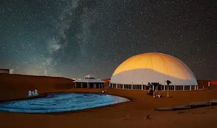 宁夏腾格里沙漠6日游1晚沙坡头沙漠星星酒店1晚黄河宿集3晚jw万豪酒店