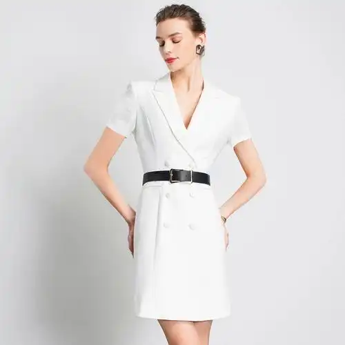高端职业连衣裙女士通勤工作服 气质淑女总裁修身 2021夏季 - 女装