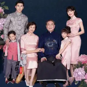 旗袍全家福复古中国民国风一家六口亲子古装爷爷奶奶服影楼写真服