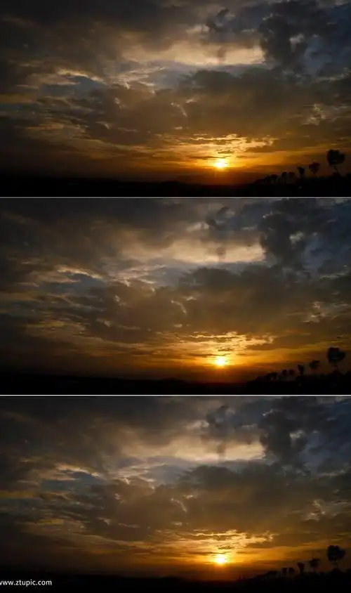 清晨日出天空的云层美景实拍视频素材