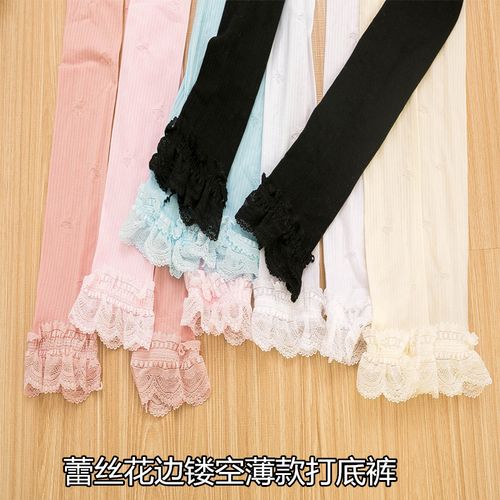 儿童连裤袜夏季女童打底裤学生丝袜薄款防勾丝九分蕾丝花边防蚊裤