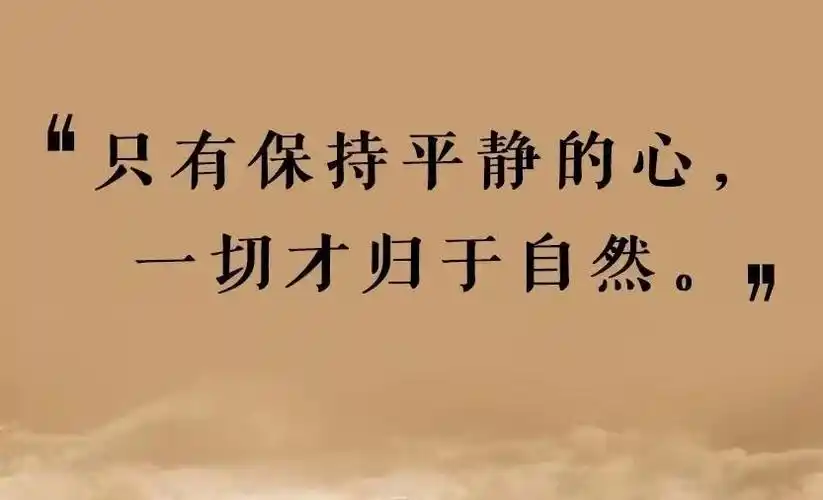 无论遇见什么,最好的办法就是保持平静(好文)