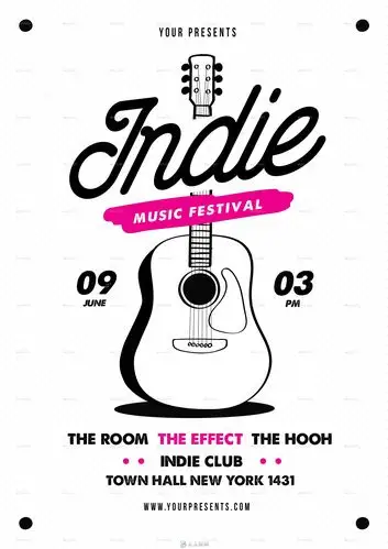 独立音乐节海报展示psd模板_平面设计素材_素材下载专区_汇同资源网