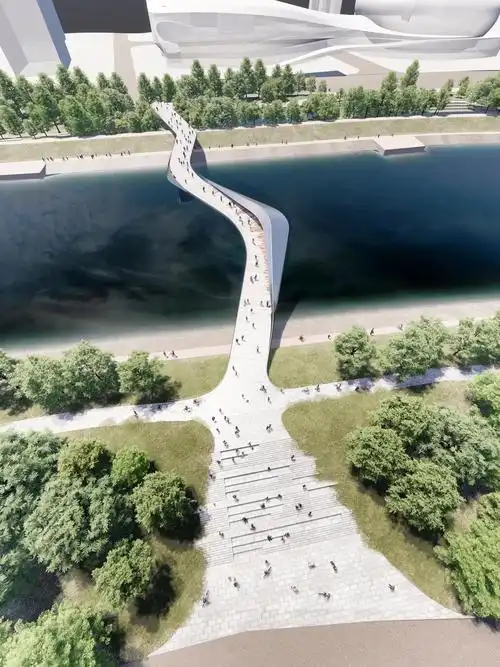 江山之间·活力城南|南京市浦口区城南河景观步行桥设计方案征集获奖