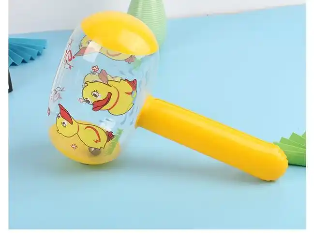 好物分享卡通充气锤子pvc锤充气小榔头气球敲打气锤塑料打人道具惩罚