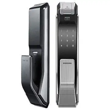 三星智能指纹锁 电子门锁 密码锁shs-p718bg/cn银色