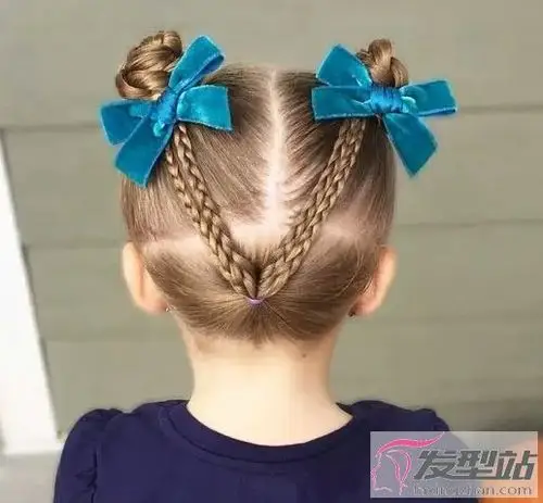 儿童扎发发型图片精选可爱小女孩扎个头发萌萌哒